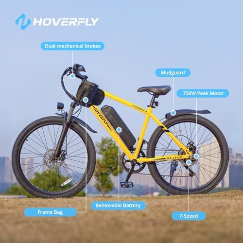 Hoverfly OUREA 26" Electric Bike for Adults, 750W Peak Motor, Shock Absorber Commuter Ebike Hoverfly OUREA 26" Electri