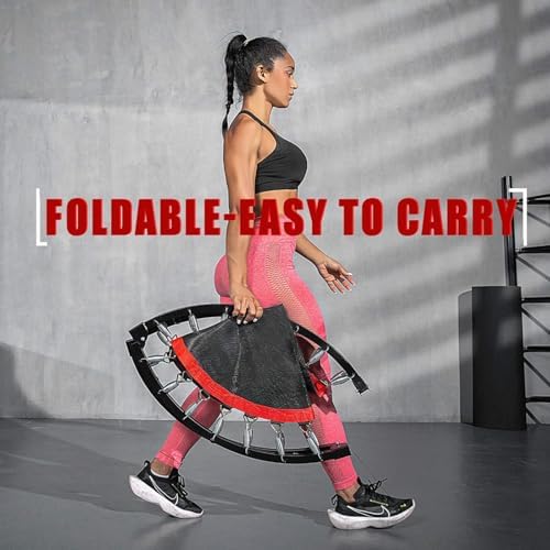 Portable Fitness Foldable Trampoline for Kid/Adults in-Home Mini Rebounder 40" Max Load 330lbs Recycled Claim Standard 1