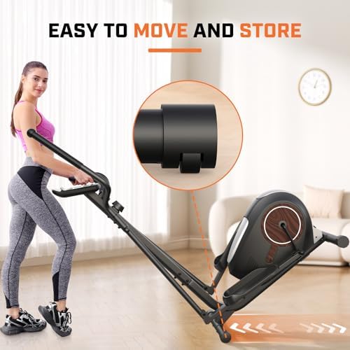 ANCHEERUltra-Silent Magnetic Elliptical Trainer Home Gym, 14 Resistance Levels, Max 400Lbs, Silent Exercise Machine, Hom - Image 11