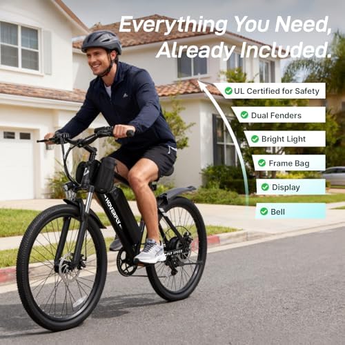 Hoverfly OUREA 26" Electric Bike for Adults, 750W Peak Motor, Shock Absorber Commuter Ebike Hoverfly OUREA 26" Electri