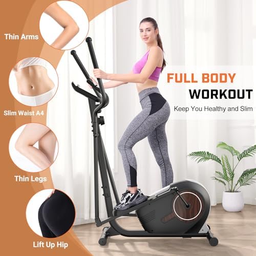 ANCHEER Silent Elliptical Trainer for Home Gym Lovers - 14-Level Resistance & Heart Rate Monitor | ANCHEER Cardiorespir