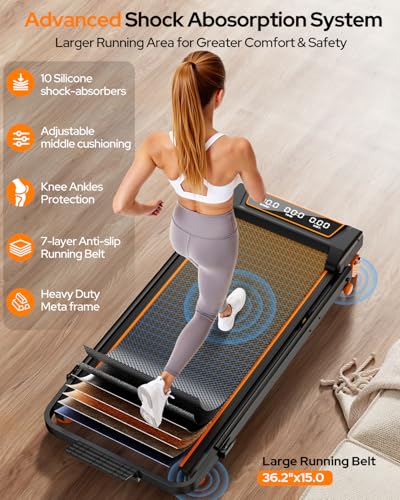 4 in 1 Folding Walking Pad Treadmill for Home Exercise, Upgraded |5HP Motor with LED Display & Handle Bar
| Electric Po - Image 4