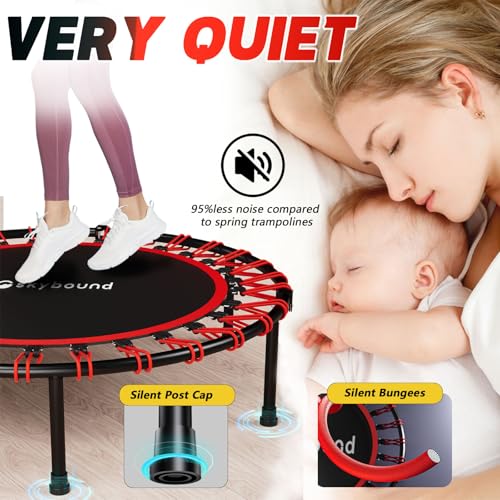 Mini Rebounder Trampoline for Adults - 40" Foldable & Adjustable U-Bar Handle Indoor/Outdoor Fitness Equipment
| Stable - Image 6