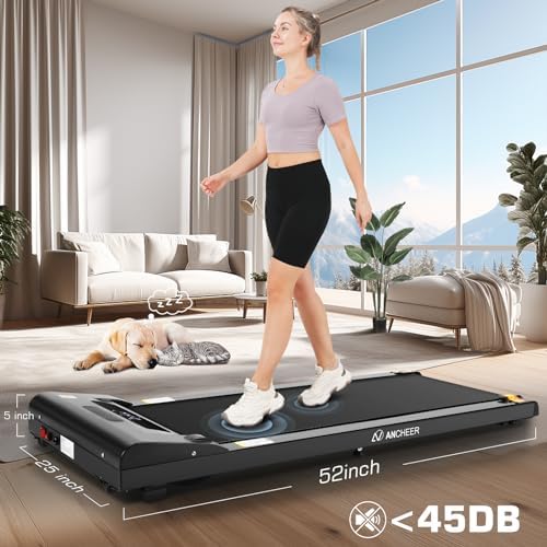 ANCHEER Portable Under Desk Treadmill for Home Office Workout | 300lb Capacity |5HP Portable Treadmill for Home Gym | C