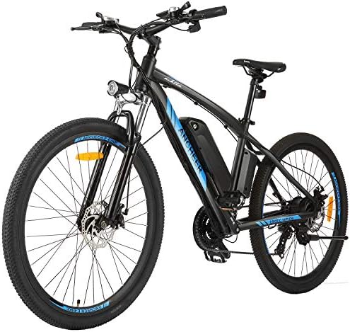 ANCHEER 500W Electric Mountain Bike 27.5'' for Adults with Removable 10.4Ah Battery, Professional 24 Speed Gears, 48V E