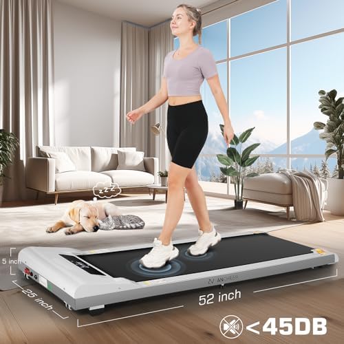 ANCHEER Portable Under Desk Treadmill for Home Office Workout | 300lb Capacity |5HP Portable Treadmill for Home Gym | C