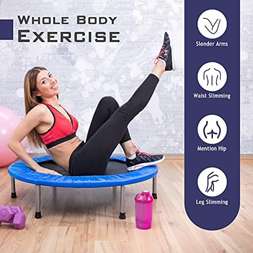 Giantex 36" Folding Mini Trampoline for Adults and Kids, Portable and Compact for Home Gym, Max Load 330lbs, Foldable |