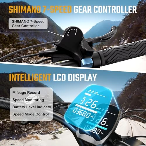 TST Electric Bike for Adults 1500W Peak 20" Fat Tire All-Terrain E-Bike | TST Electric Dirt Bike for Road Sand Mountain