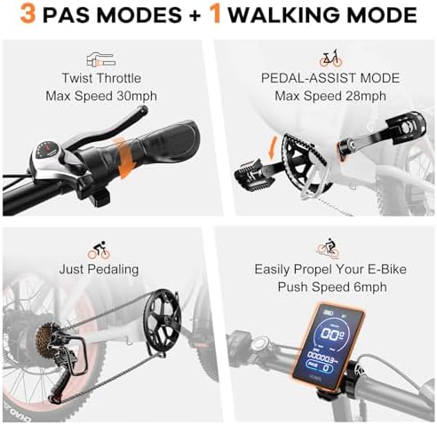 48V 20AH Removable Battery Electric Bike for Adults
| 30+MPH Max Speed Electric Bike
| 80 Miles Max Range Electric Bike - Image 76