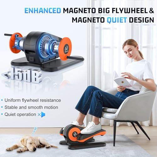 ANCHEER Electric Leg Exerciser While Sitting, Senior Exercise Machine, Fully Assembled 12-Speed Motorized Elliptical Leg