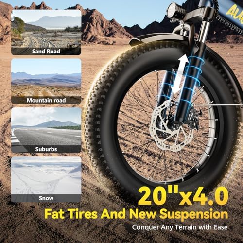 48V 20AH Removable Battery Electric Bike for Adults
| 30+MPH Max Speed Electric Bike
| 80 Miles Max Range Electric Bike - Image 34