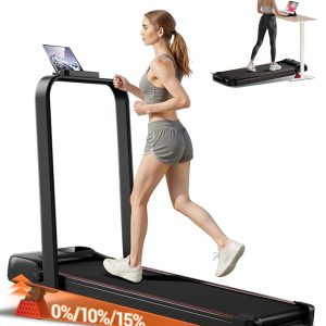 4-in-1 Walking Pad with 15% Incline, Portable Under Desk Treadmill