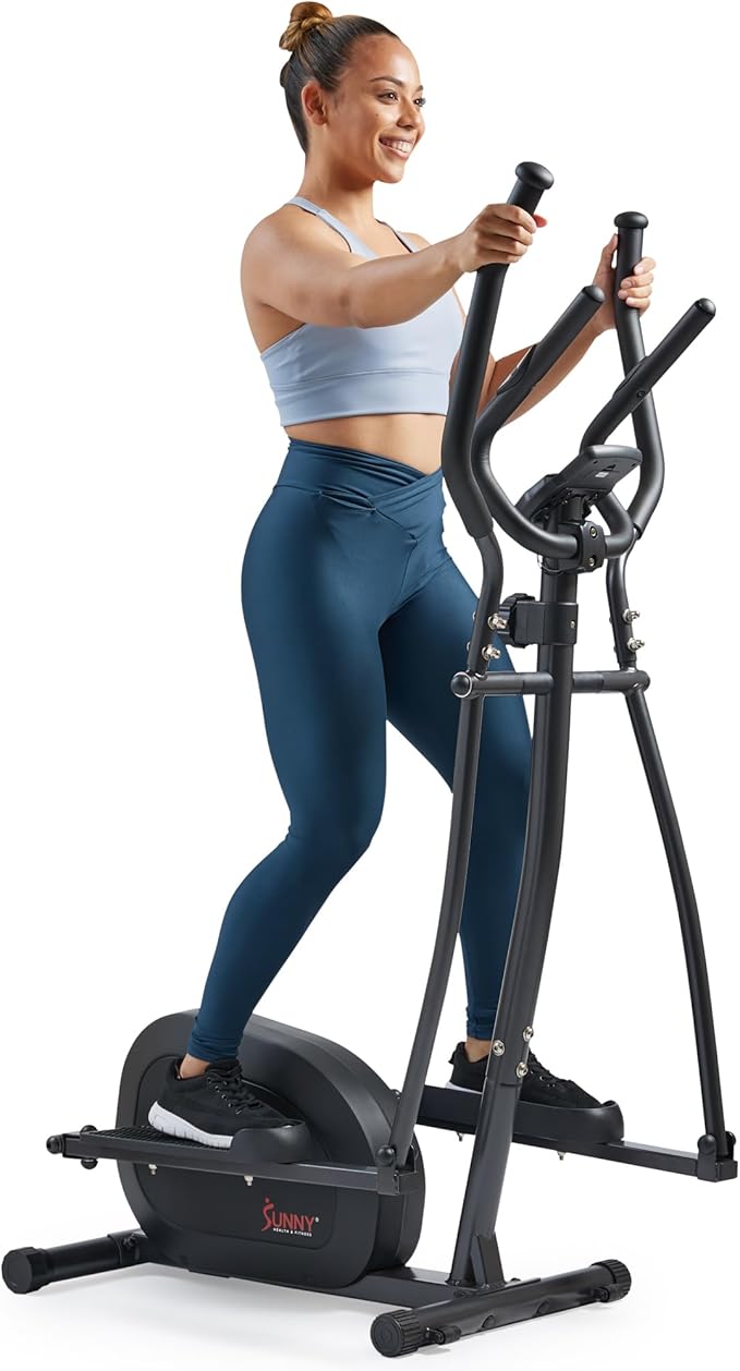 Health & Fitness Smart Upright Elliptical w/Pulse Sensor Built-in, Indoor Full-Body Cross-Training & Cardio Exercise Machine for Home