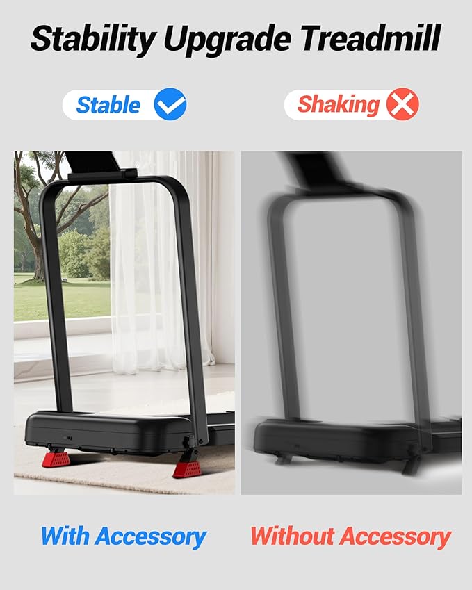 15% Incline Walking Pad Treadmill with Handle Bar - 2.5HP Quiet Folding Treadmill for Home Office Under Desk Portable Walking Pad with 300LBS Capacity - Image 2