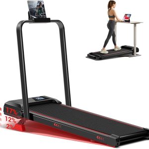 14% Incline Walking Pad Treadmills for Home Small, 4-in-1 Under Desk Treadmill with Handles