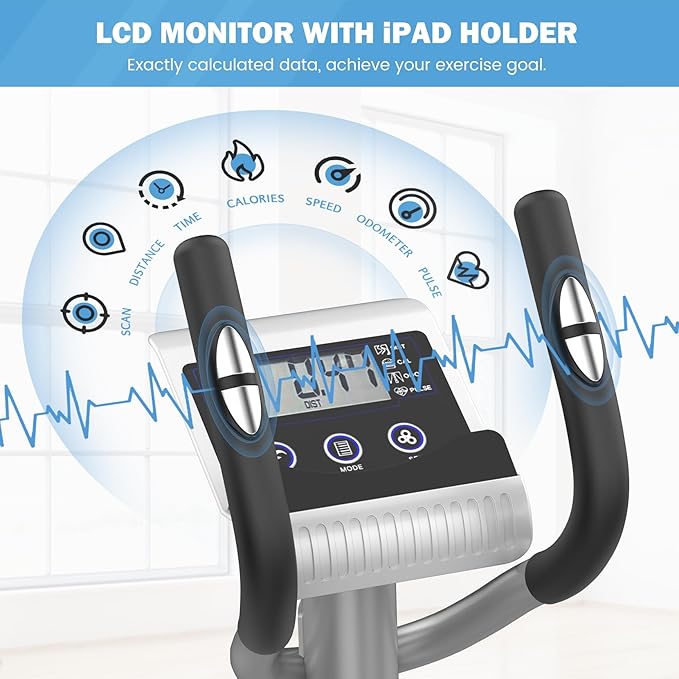 Magnetic Elliptical Machine for Home, Hyper-Quiet Elliptical Training Machines w/ 6KG Flywheel - Image 2