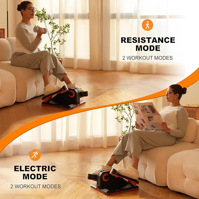 Under Desk Elliptical Machine with App, Electric Ellipse Leg Exerciser for Seniors with 7 Adjustable Speeds - Image 2