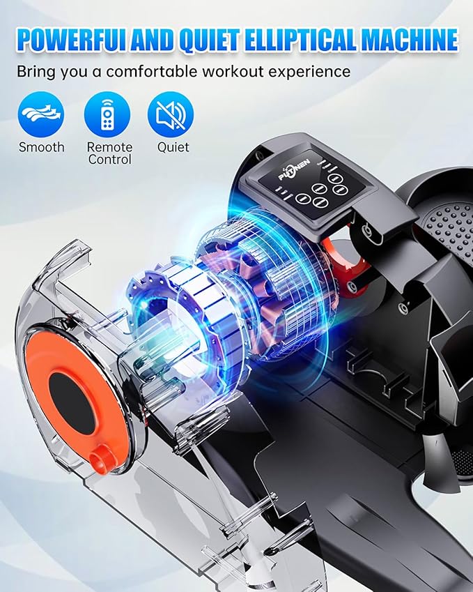 Under Desk Elliptical Machine, Electric Elliptical Leg Exerciser for Seniors with 12 Adjustable - Image 2