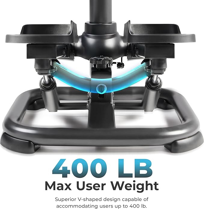 2-in-1 Premium Power Stepper with 400lbs Weight Capacity and Resistance Bands - Image 2