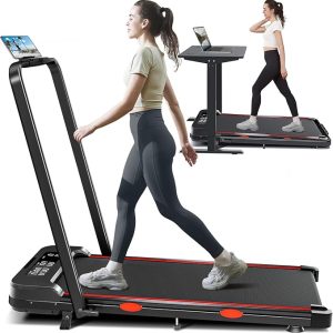 Folding 3 in 1 Walking Pad Treadmill with Handle Bar & Incline