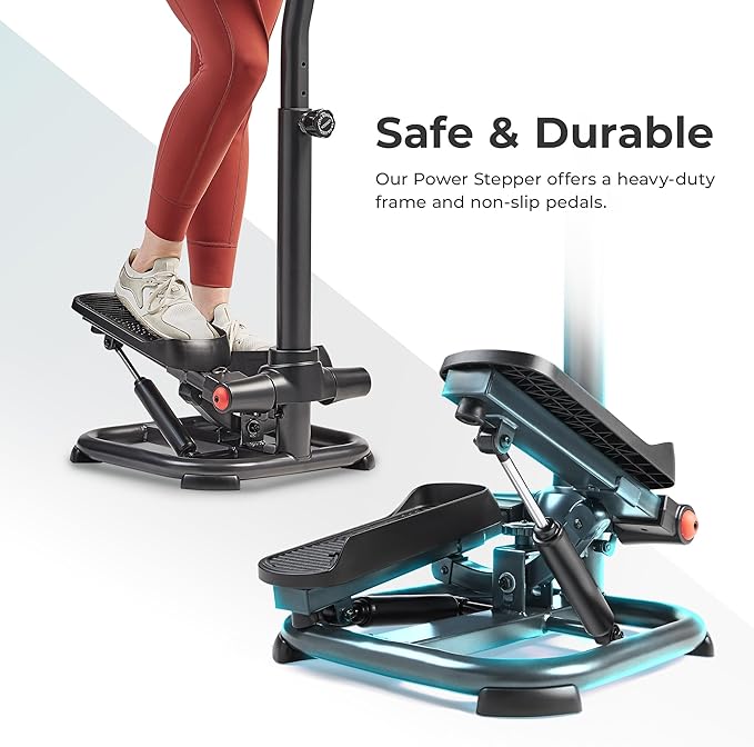 2-in-1 Premium Power Stepper with 400lbs Weight Capacity and Resistance Bands - Image 3