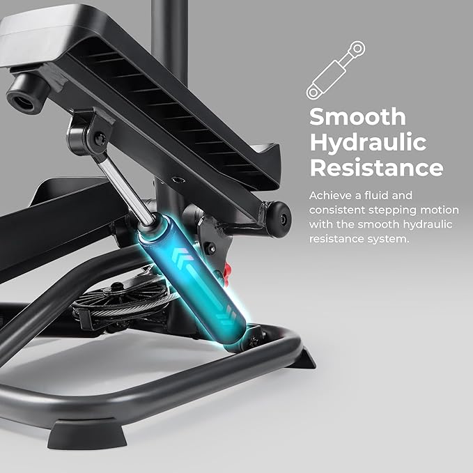 Total Body 2-in-1 Smart Stepper Machine for Home with Handlebar and Resistance Bands - Image 3