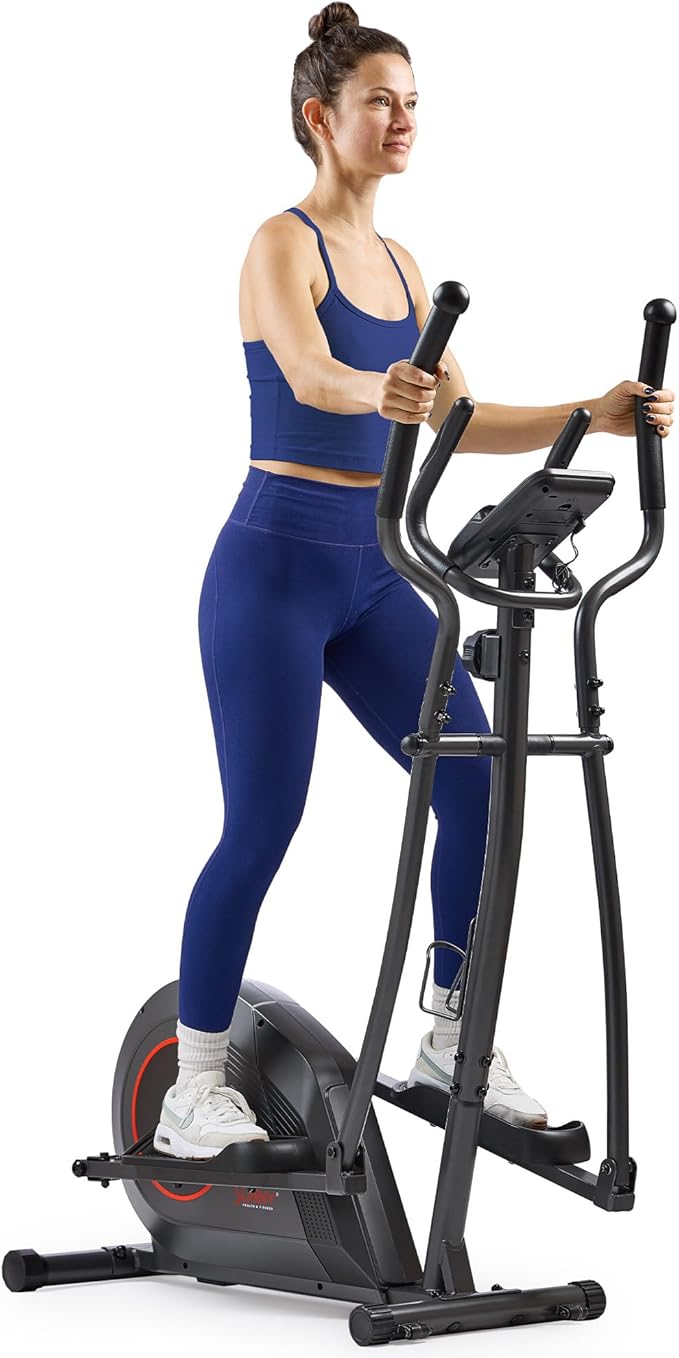 Smart Upright Elliptical w/Pulse Sensor Built-in, Indoor Full-Body Cross-Training & Cardio Exercise Machine for Home - Image 2
