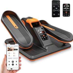 Under Desk Elliptical Machine with App, Electric Ellipse Leg Exerciser for Seniors with 7 Adjustable Speeds