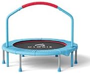 CLORIS 38in/48in Folding Trampoline for Adults with Adjustable Foam Handle - Max Load 450lbs Safety Padded Cover Best Gi