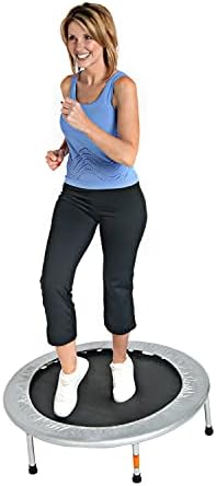 Stamina Folding Trampoline Black - Portable Fitness Equipment for Home Gym, Cardio & Strength Training, Jumping Exercise