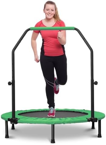 HYD-Parts 48" Mini Trampoline for Adults and Kids | Adjustable Bar | Indoor Fitness Trampoline | Max Load 440lbs HYD-Par