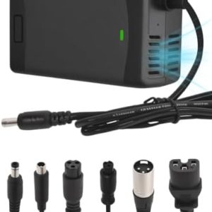 2A Fast Charger for 48V Lithium Battery, Universal Hoverboard Battery Charger with 7 Plugs for Jetson, Gotrax, Razor, Ni