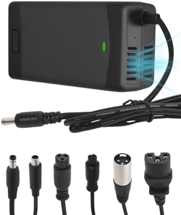 2A Fast Charger for 48V Lithium Battery, Universal Hoverboard Battery Charger with 7 Plugs for Jetson, Gotrax, Razor, Ni