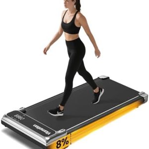 Under Desk Treadmill with Incline and Remote Control | Low Noise |5HP Walking Pad for Home Office | Portable Walking Pa