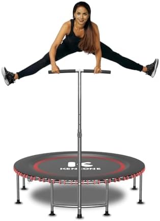 Low-Impact Rebounder Trampoline for Adults with Bungee, 450/550LBS | Quiet Mini Exercise Trampoline with Adjustable U/T