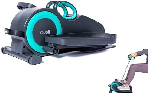Cubii Total Body Elliptical Pedal Seated Exerciser for Adults and Seniors with Resistance Bands and LCD Display