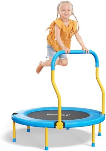 36 Inch Mini Trampoline for Kids, Indoor Outdoor Trampoline with Foam Handle, Max. Load 220 lb 36 Inch Mini Trampoline