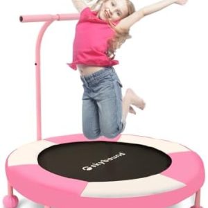 SkyBound Kids Trampoline Indoor 36 Inch - Kids Trampoline with Handle - |0mm Steel Pipe Mini Trampoline for Toddlers and