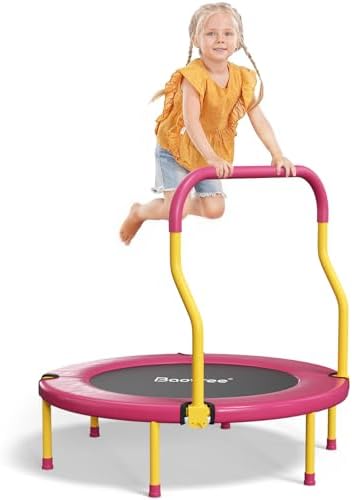 36 Inch Mini Trampoline for Kids, Indoor Outdoor Trampoline with Foam Handle, Max. Load 220 lb 36 Inch Mini Trampoline