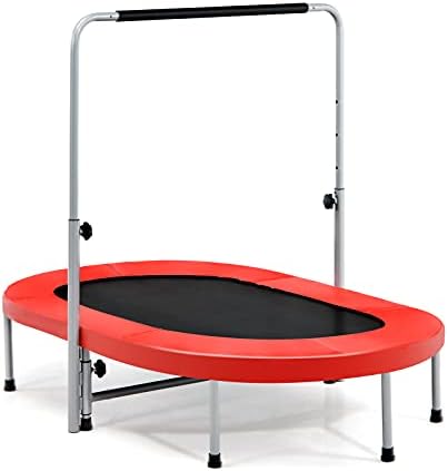 Giantex 2 Persons Foldable Fitness Trampoline Outdoor Indoor OEKO-TEX MAX 330LBS Adult Kid Fitness