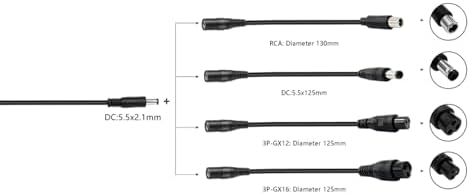 42V 2A Electric Scooter Charger with LED Charging Display, Universal with 4 Connections, for Electric Bike, Mobility Sco
