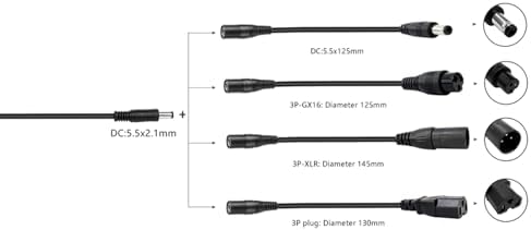 42V 2A Electric Scooter Charger with LED Charging Display, Universal with 4 Connections, for Electric Bike, Mobility Sco