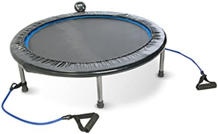 Stamina Folding Trampoline Black - Portable Fitness Equipment for Home Gym, Cardio & Strength Training, Jumping Exercise