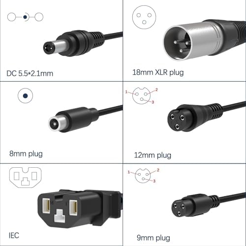 Universal 42V 2A Charger for 36V Lithium Battery 10S Fast Charger, Compatible with Razor, Jetson, and Voyage Universal 4