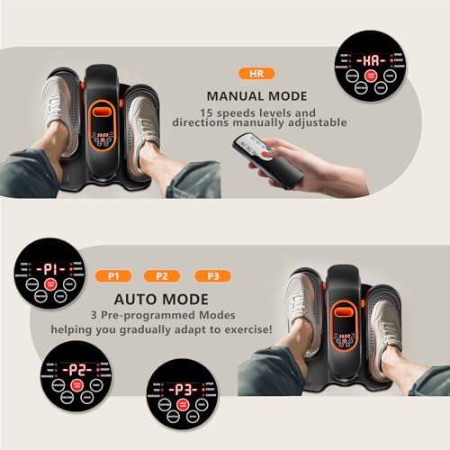 Ellipse Leg Exerciser as Seen on TV, 15 Adjustable Speed, Portable for Seniors