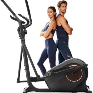 ANCHEER Quiet Elliptical Machine for Home Workout with 14 Resistance Levels and Pulse Rate Monitor | ANCHEER Elliptical