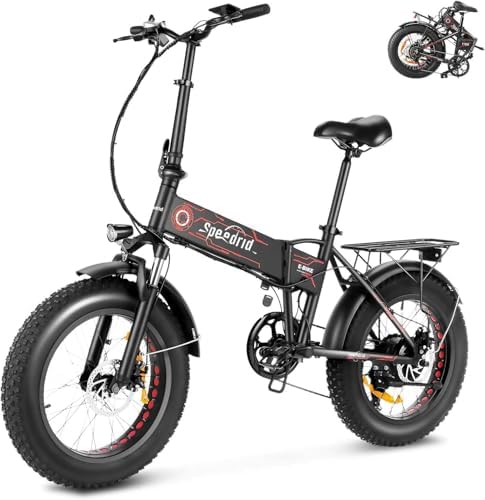 ANCHEER Folding Electric Bike for Adults | Electric Bicycle with 500W Brushless Motor(Peak 800W) 7 Speed Gear | ANCHEER