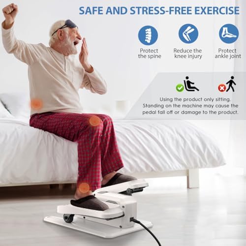 Electric Elliptical Machine for Seniors, Quiet & Portable Seated Pedal Exerciser as Seen on TV 15 Adjustable Speed 5 Aut