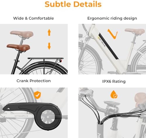 Heybike Cityscape |0 Electric Bike for Adults with 1000W Motor Peak and 50 Miles Range | UL Certified | Ideal for Commut