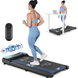 THERUN Walking Pad Treadmill Under DeskPortable Mini Treadmill for Home Office|5HP 265 lbs Weight Capacity Remote Contro